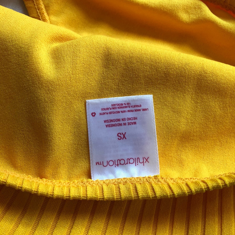 XS Yellow Ribbed Bikini - Picture 7 of 7